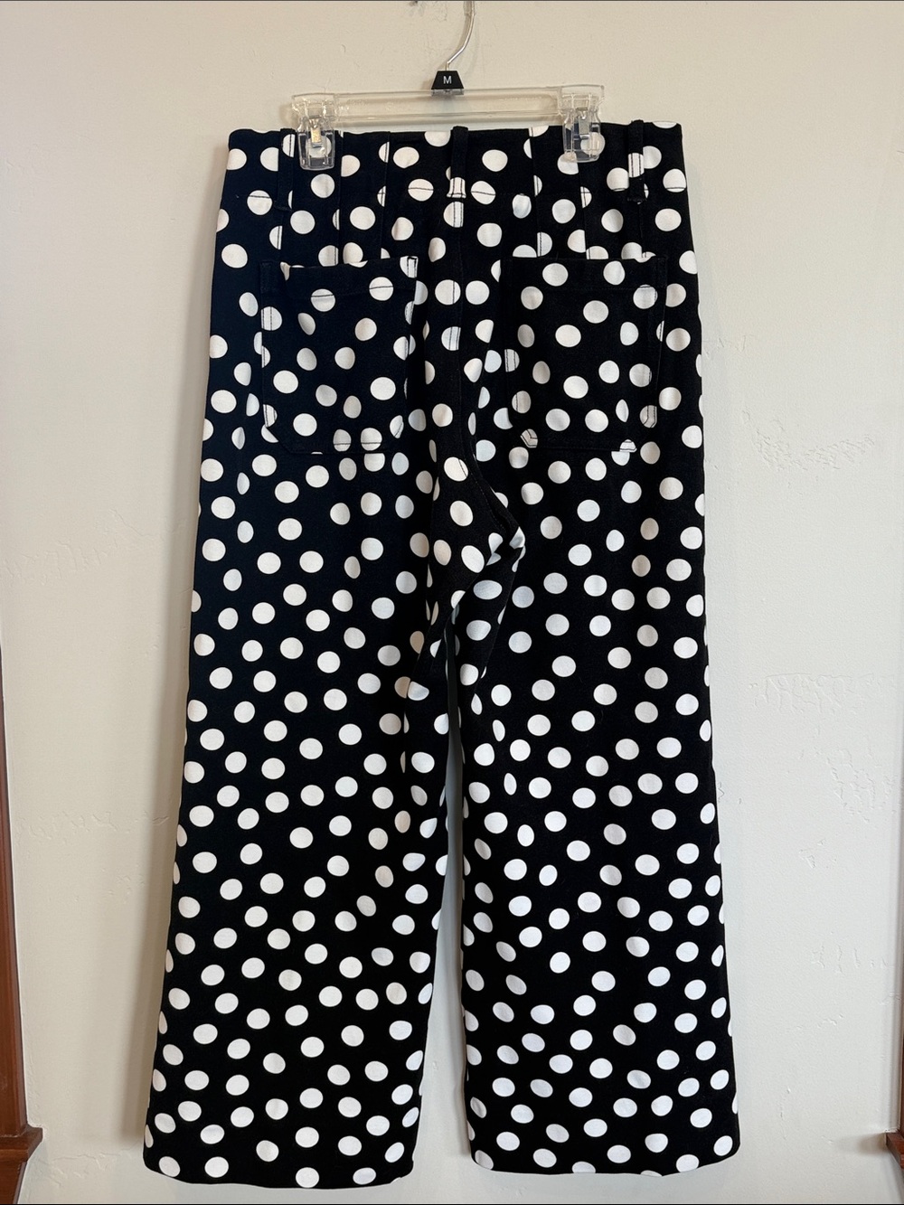 Maeve by Anthropologie Colette Crop Wide  Leg Ponte Polka Dot Pants size 28 - Picture 5 of 7
